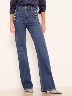 Lipsy Jean évasé à boutons Sailor