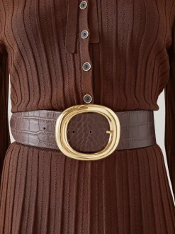 LK Bennett Crocs Ceinture en cuir à effet Bromley