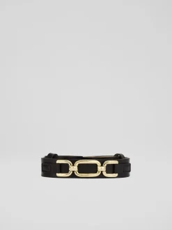 LK Bennett Frankie Leather Oloid Snaffle Ceintures