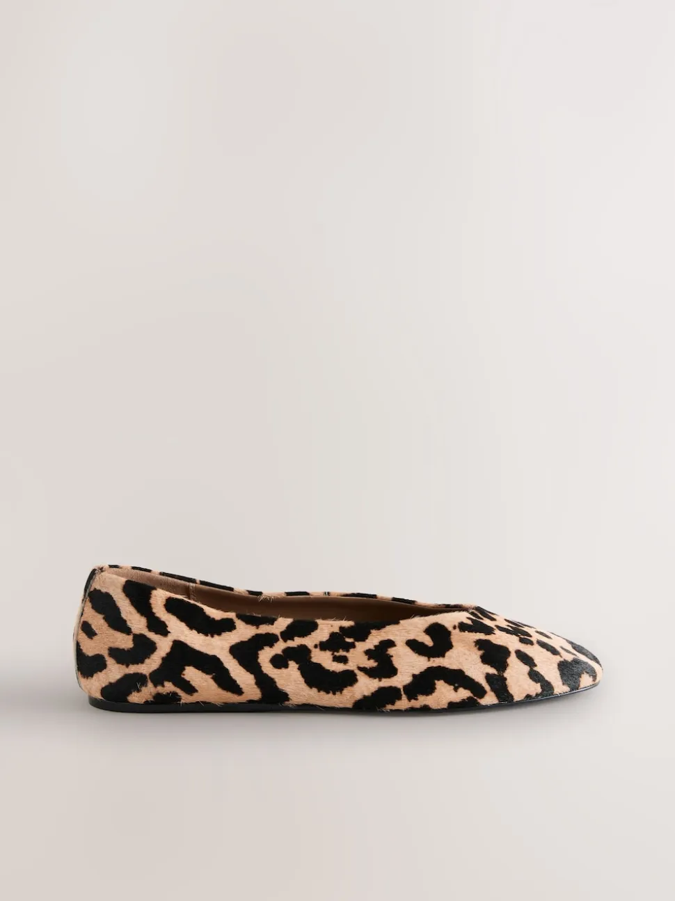 Léopard - Ballerines bout rond en cuir