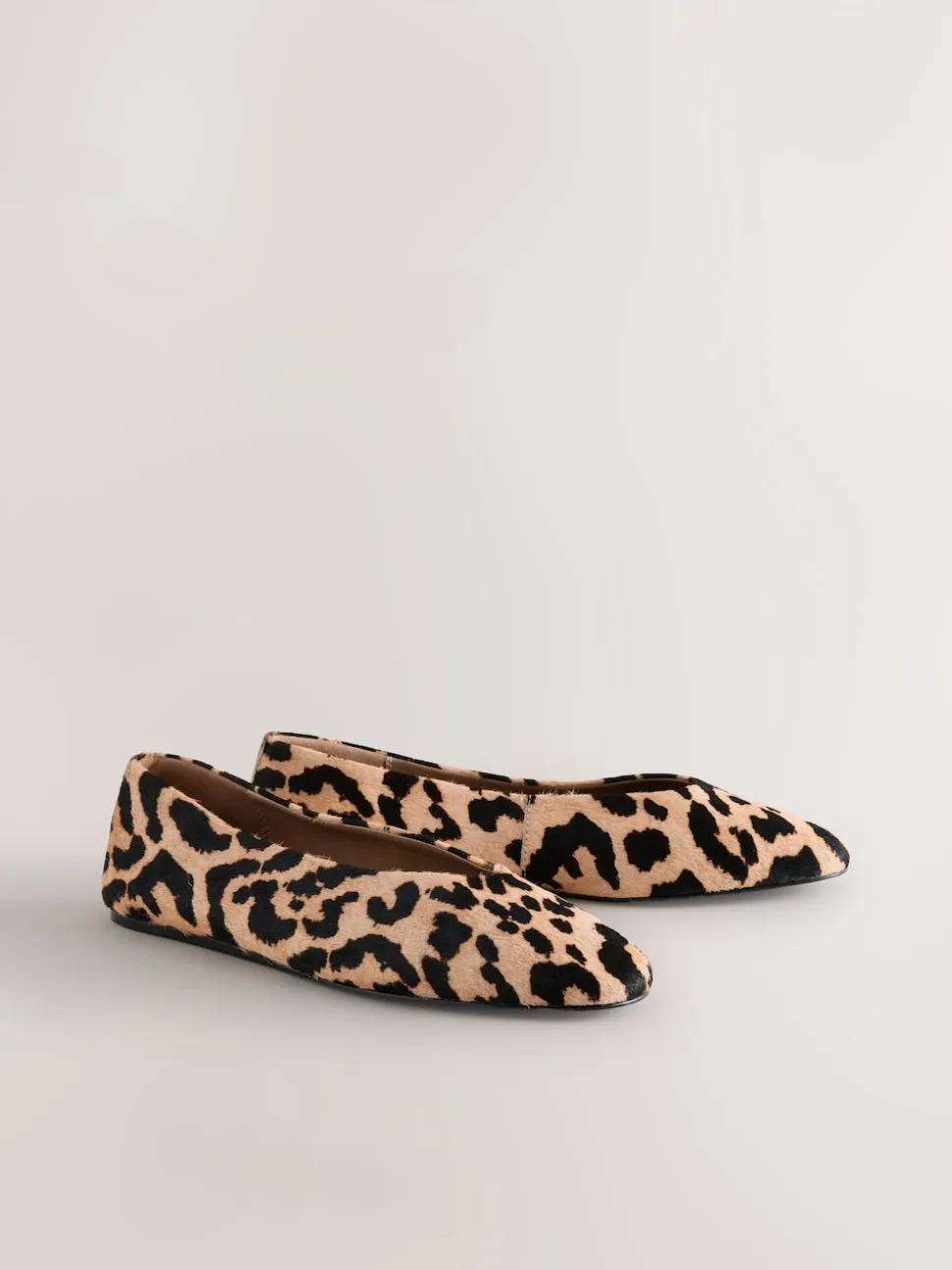 Léopard - Ballerines bout rond en cuir