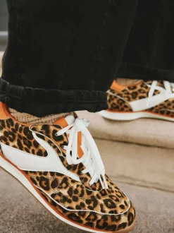 Léopard - Baskets à lacets avec panneau Forever Comfort