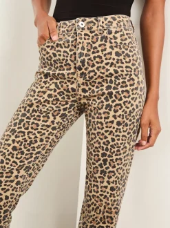 Léopard - Lipsy Jean droit taille haute