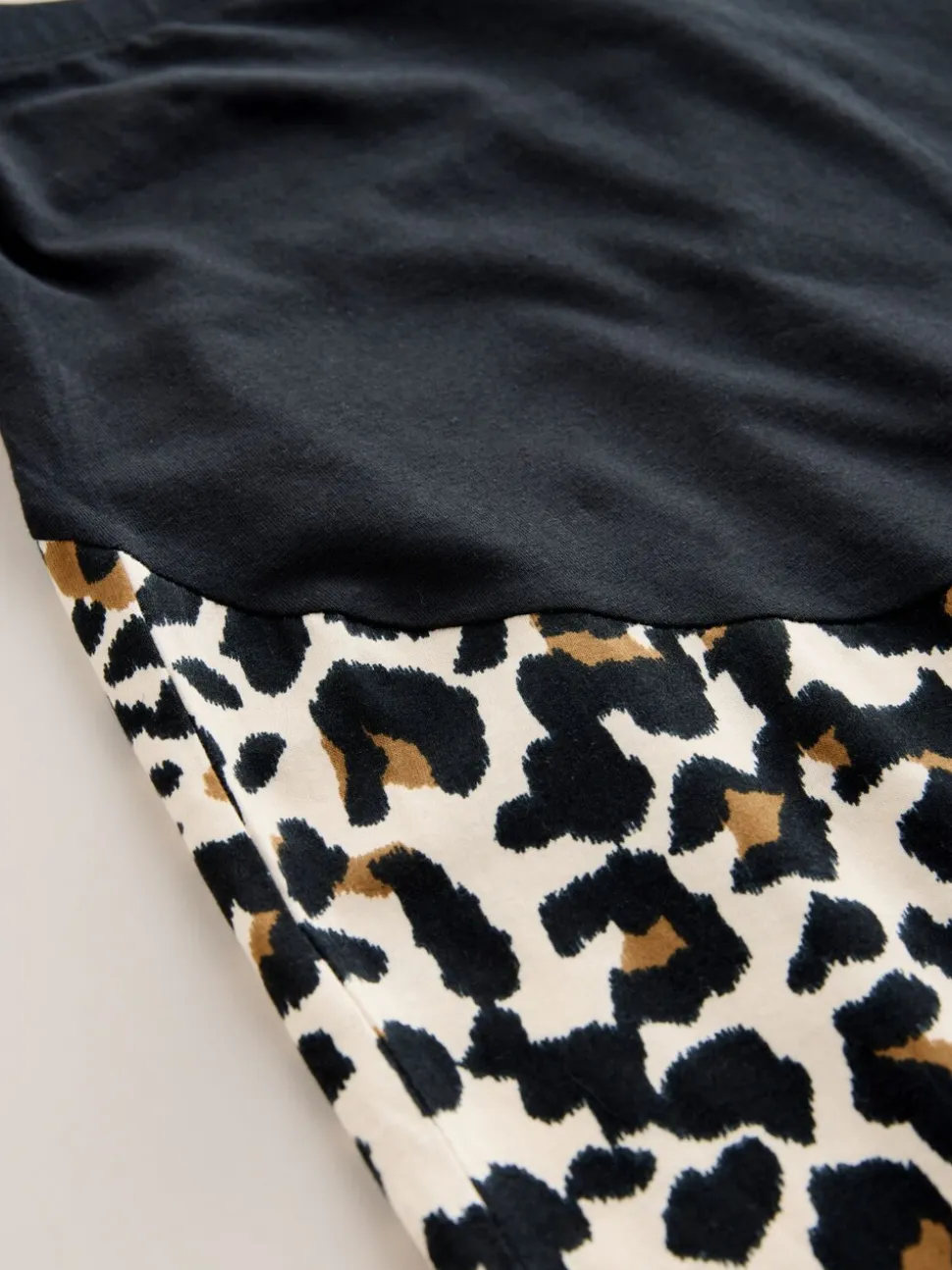 Léopard gris anthracite - Maternité Manches courtes Pyjamas