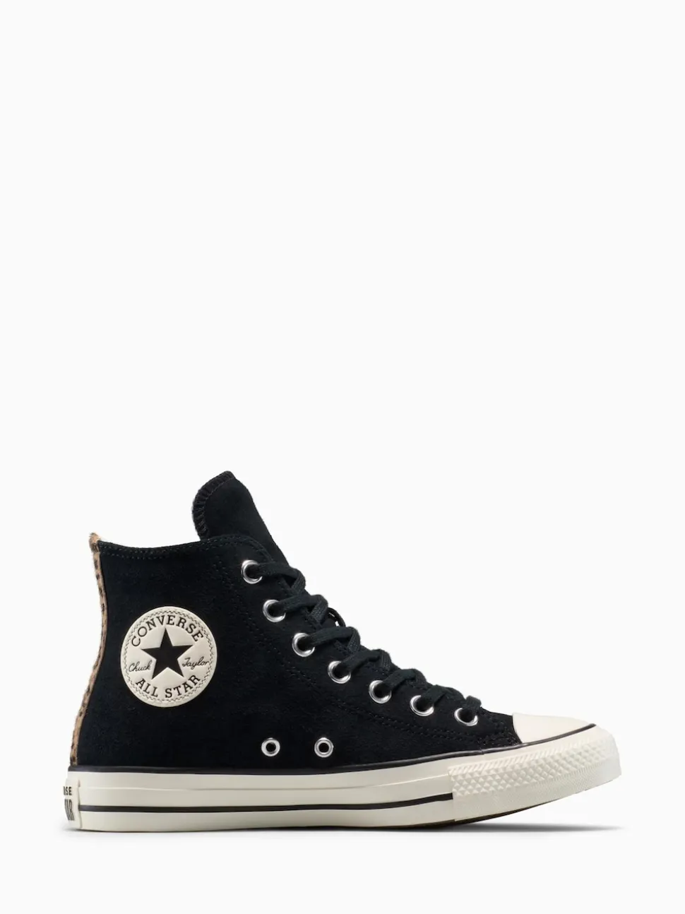 Léopard noir - Converse Baskets Chuck Taylor en daim sur l’ensemble