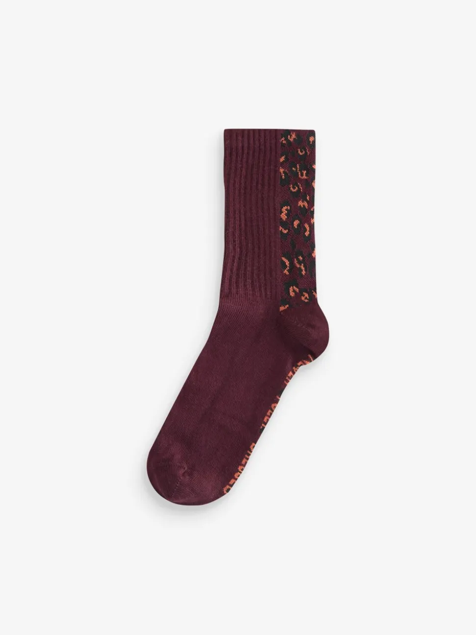 Léopard/Bourgogne/Orange - Lot de 3 paires de chaussettes côtelées Never Fully Dressed