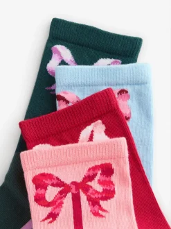 Lot de 4 chaussettes Cath Kidston en coton à nœud