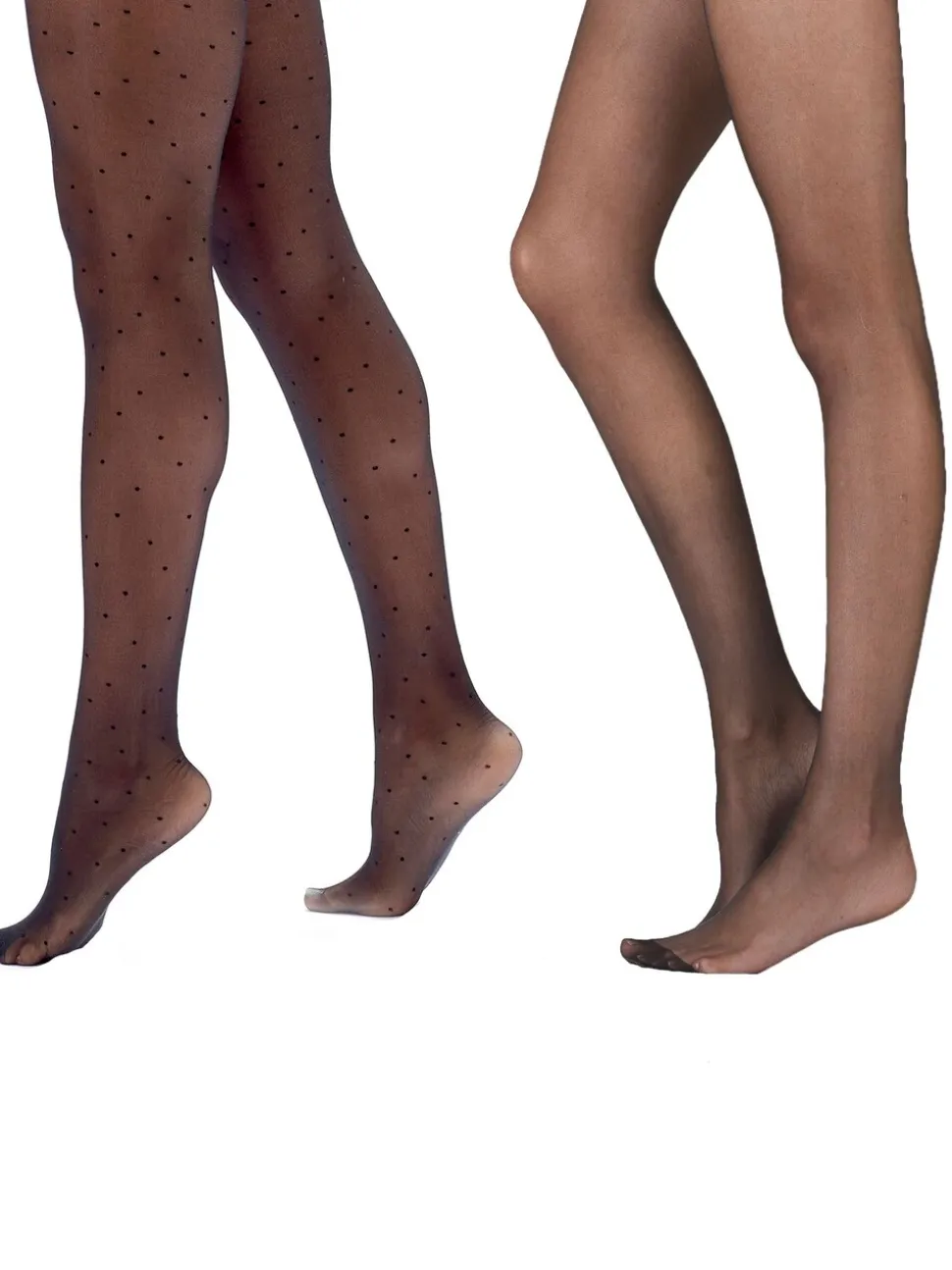 Lot de 2 collants Pretty Polly Pin Spot noirs brillants 10 deniers