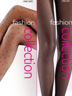Lot de 2 collants Pretty Polly Pin Spot noirs brillants 10 deniers