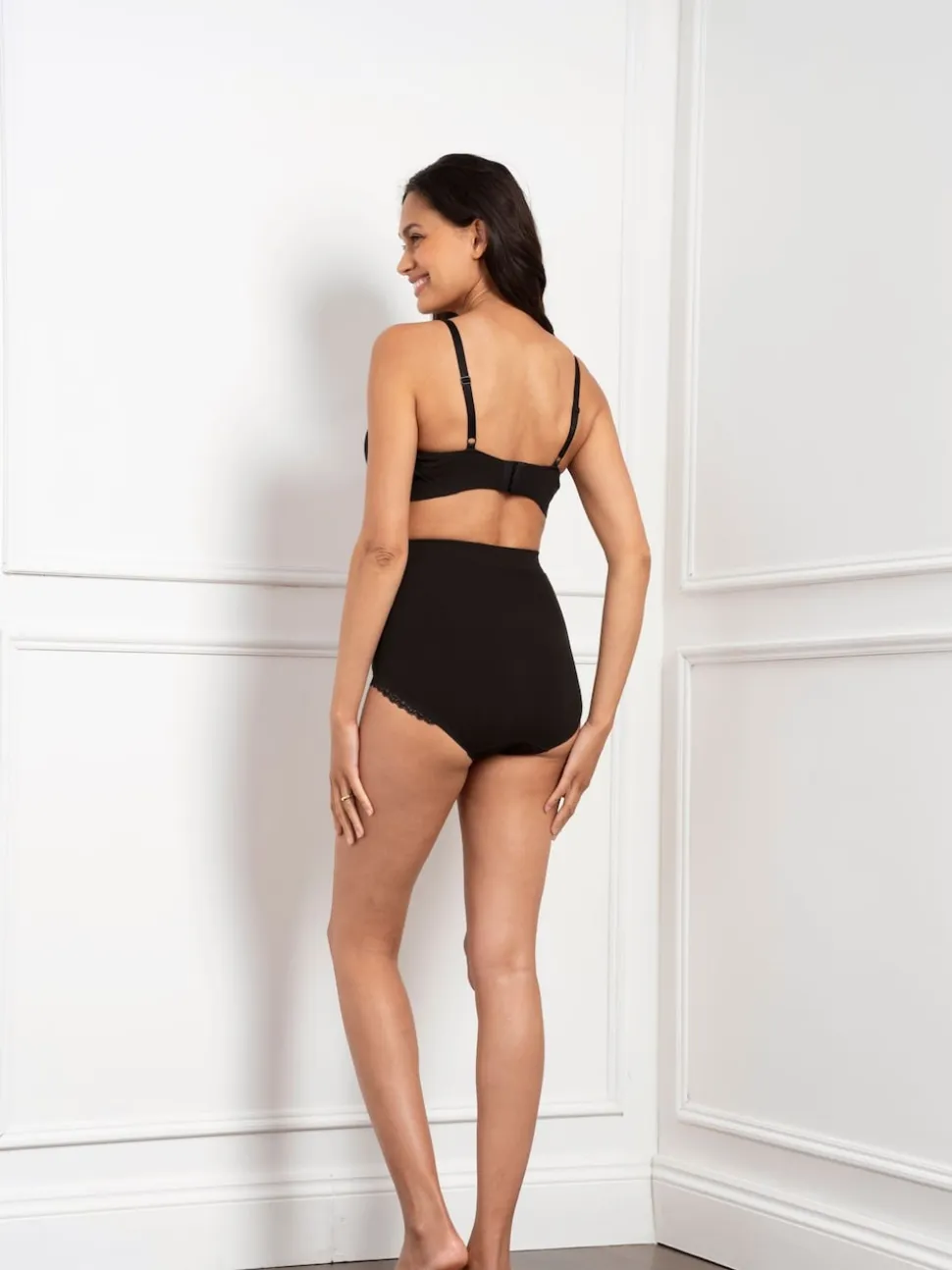 Lot de 5 Sous-vêtements Grossesse et postpartum en jersey côtelé de Coton Seraphine
