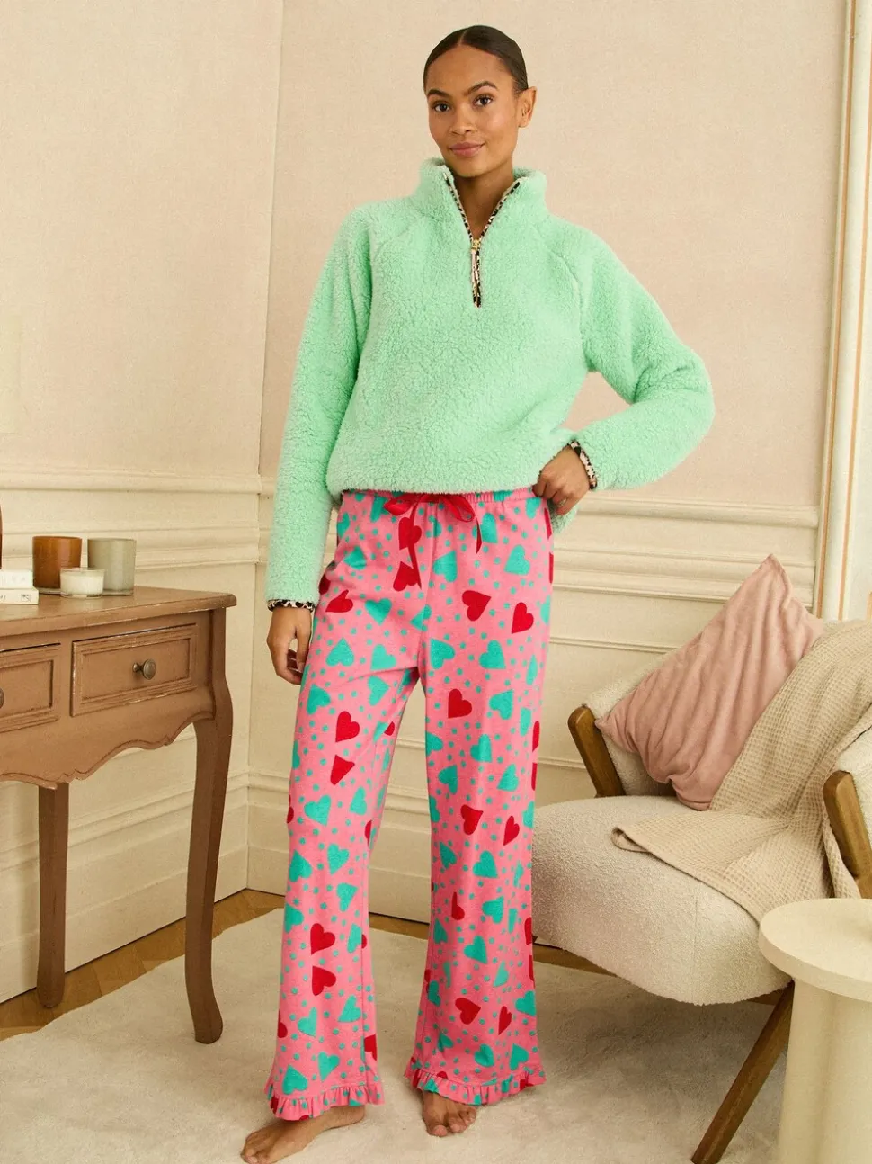 Love & Roses pull en jersey à demi-fermeture éclair