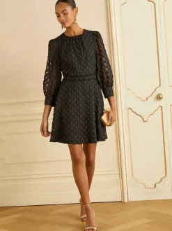 Love & Roses robe courte à col rond