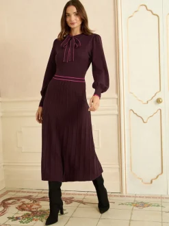 Love & Roses Robe mi-longue en tricot