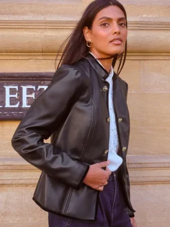 Love & Roses Veste Drummer en similicuir