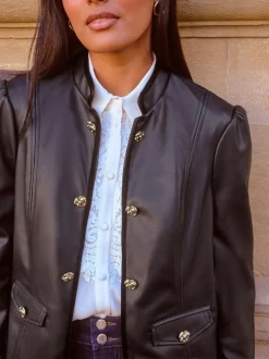 Love & Roses Veste Drummer en similicuir