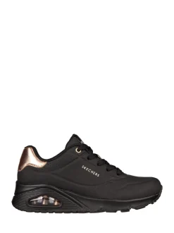 Lumière noire - Baskets Skechers Golden Fit Uno femme dorées