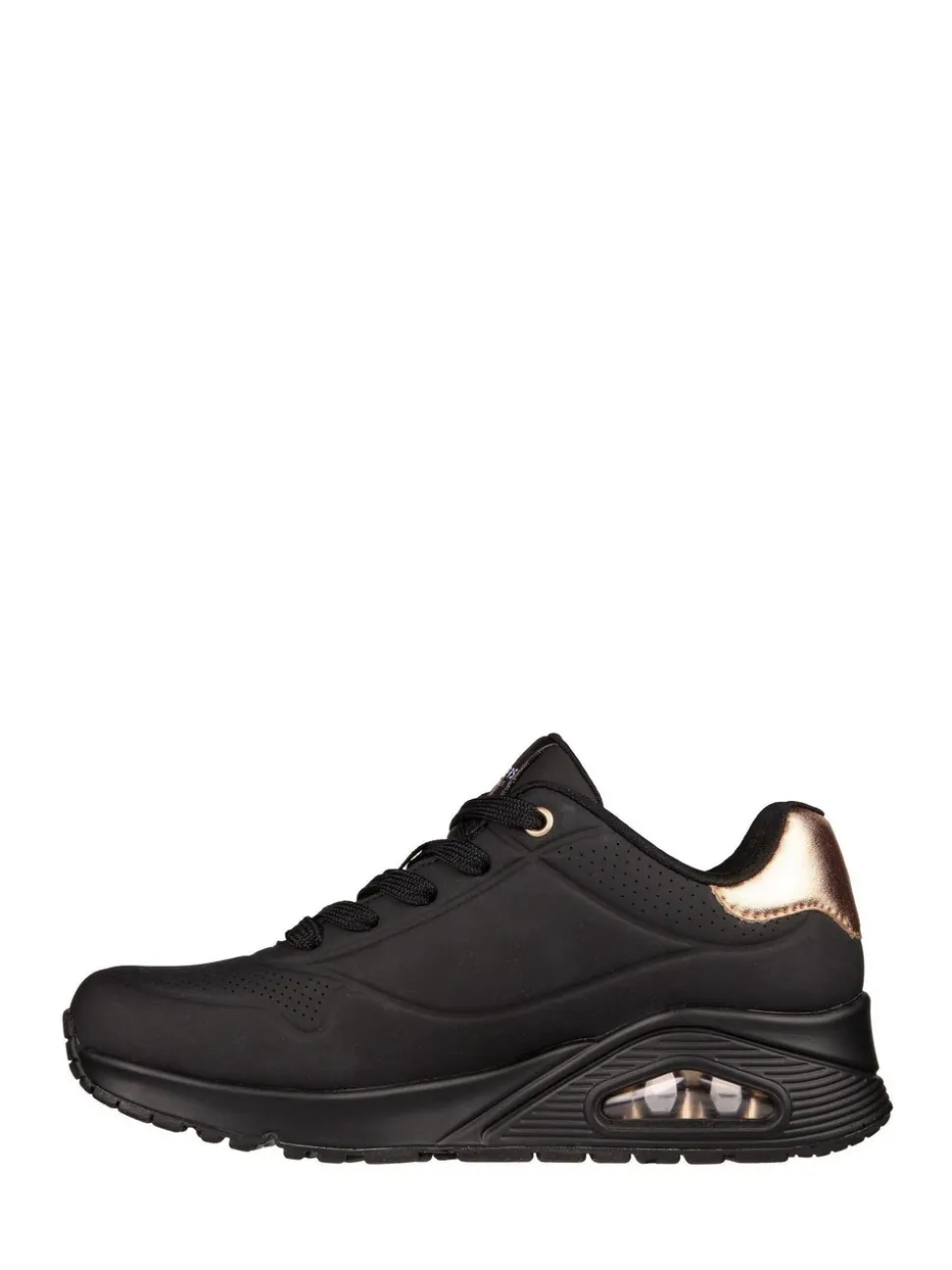Lumière noire - Baskets Skechers Golden Fit Uno femme dorées