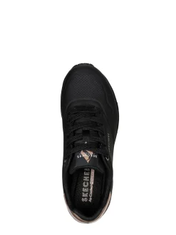Lumière noire - Baskets Skechers Golden Fit Uno femme dorées