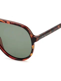 Lunettes de soleil pilote surdimensionnées Prive Revaux, couleur havane