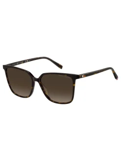Lunettes de soleil yeux de chat Tommy Hilfiger, couleur havane