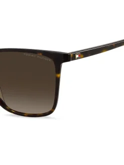 Lunettes de soleil yeux de chat Tommy Hilfiger, couleur havane