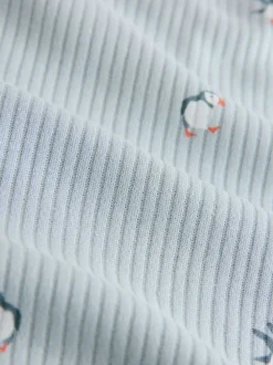 Macareux bleu - Pyjamas Manche longue côtelé
