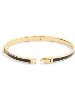 Émail noir - COACH bracelet en forme de C Signature