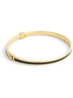 Émail noir - COACH bracelet en forme de C Signature