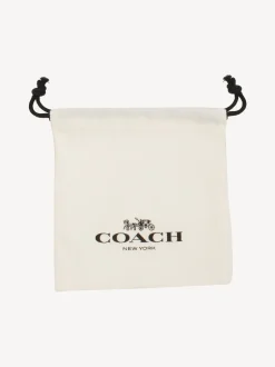 Émail noir - Collier COACH C rond en émail