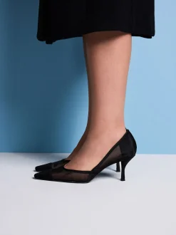 Maille noire - Tabitha Simmons x Next Mary Grace talons en cuir à bout pointu