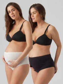 Mamalicious Lot de 2 caleçons de grossesse taille haute