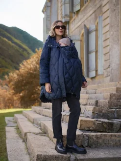 Manteau de grossesse et de portage Seraphine léger matelassé 3 en 1