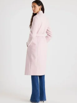 Manteau enveloppant River Island à col cranté et ceinturé