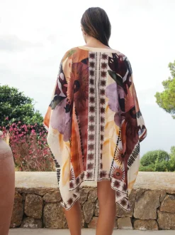 Marakesh Scenic - Chemise kaftan imprimée à enfiler