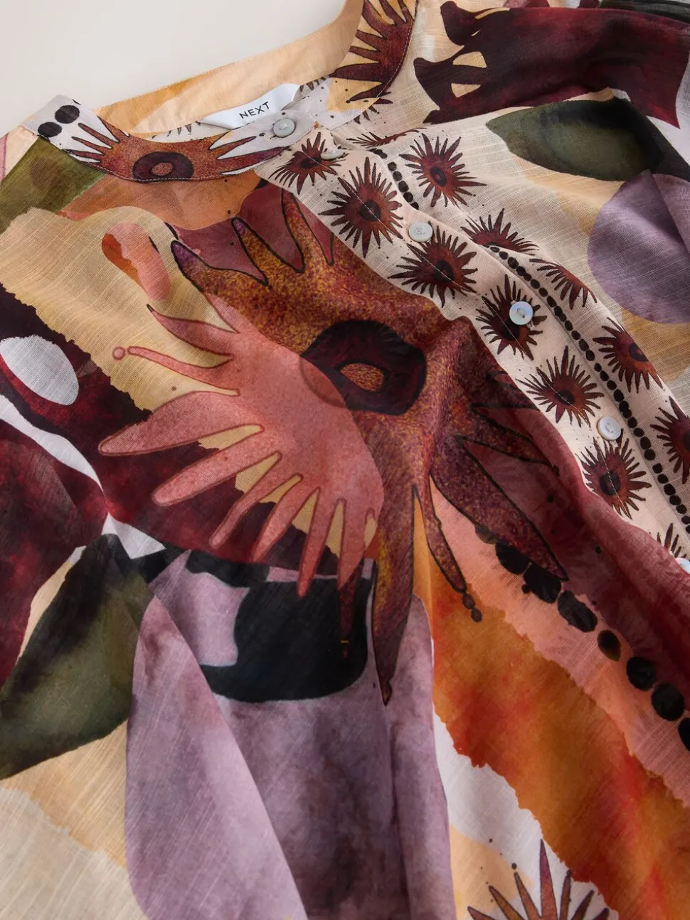 Marakesh Scenic - Chemise kaftan imprimée à enfiler