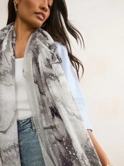 Marbre monochrome - Foulard plissé léger