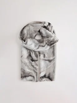 Marbre monochrome - Foulard plissé léger