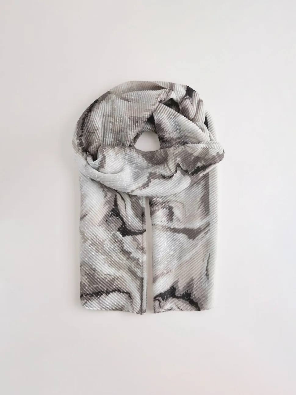 Marbre monochrome - Foulard plissé léger