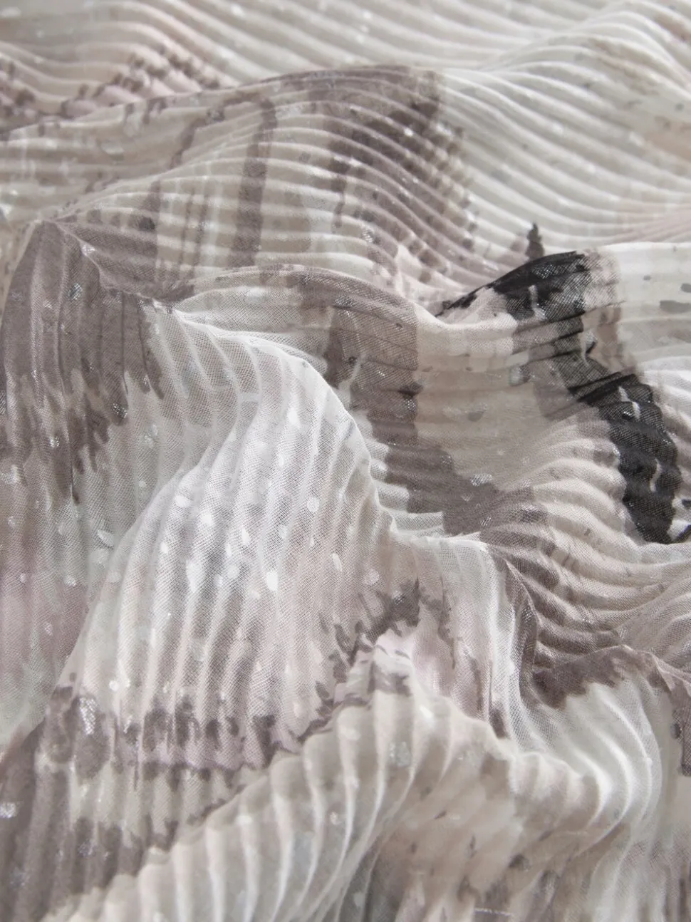 Marbre monochrome - Foulard plissé léger