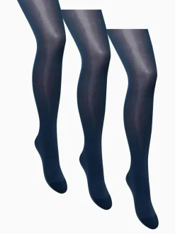marine - 40 Denier Opaque Tights Three Pack