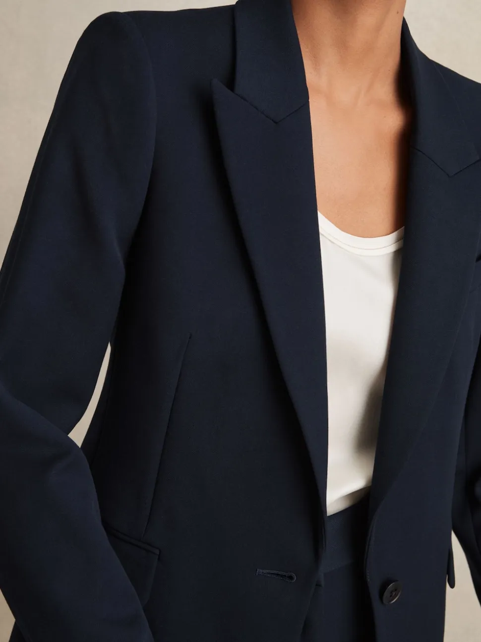 marine - Blazer de costume droit ajusté Reiss Gabie