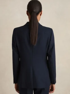 marine - Blazer de costume droit ajusté Reiss Gabie