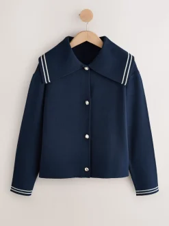 marine - Cardigan à col marin