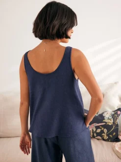 marine - Débardeur Laura Ashley Lounge en maille