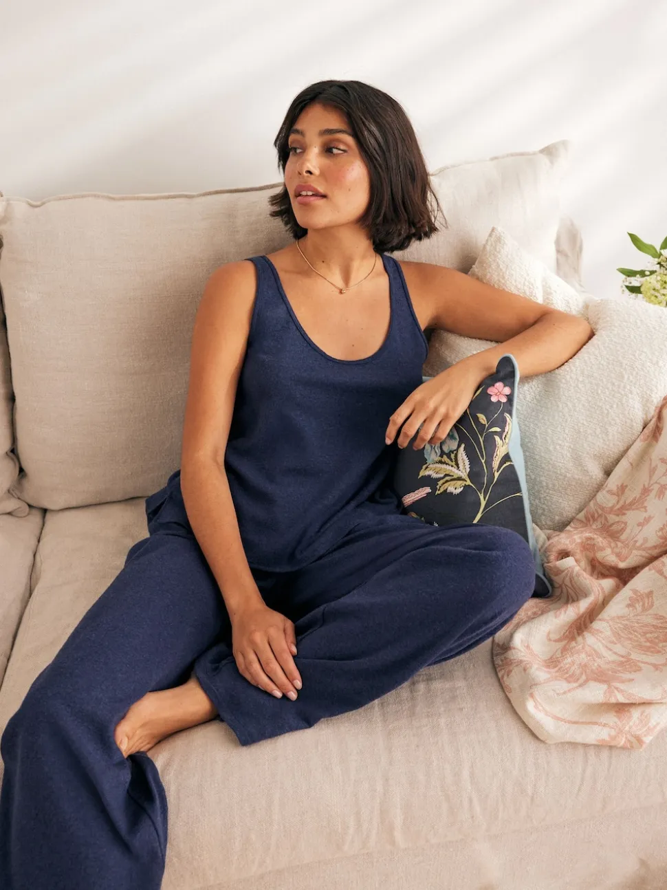 marine - Débardeur Laura Ashley Lounge en maille
