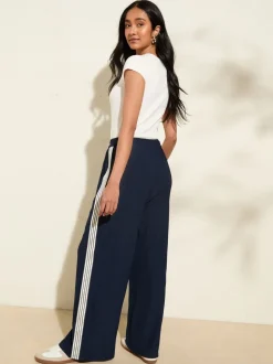 marine - Friends Like These Effet froissé Pantalon ample en jersey