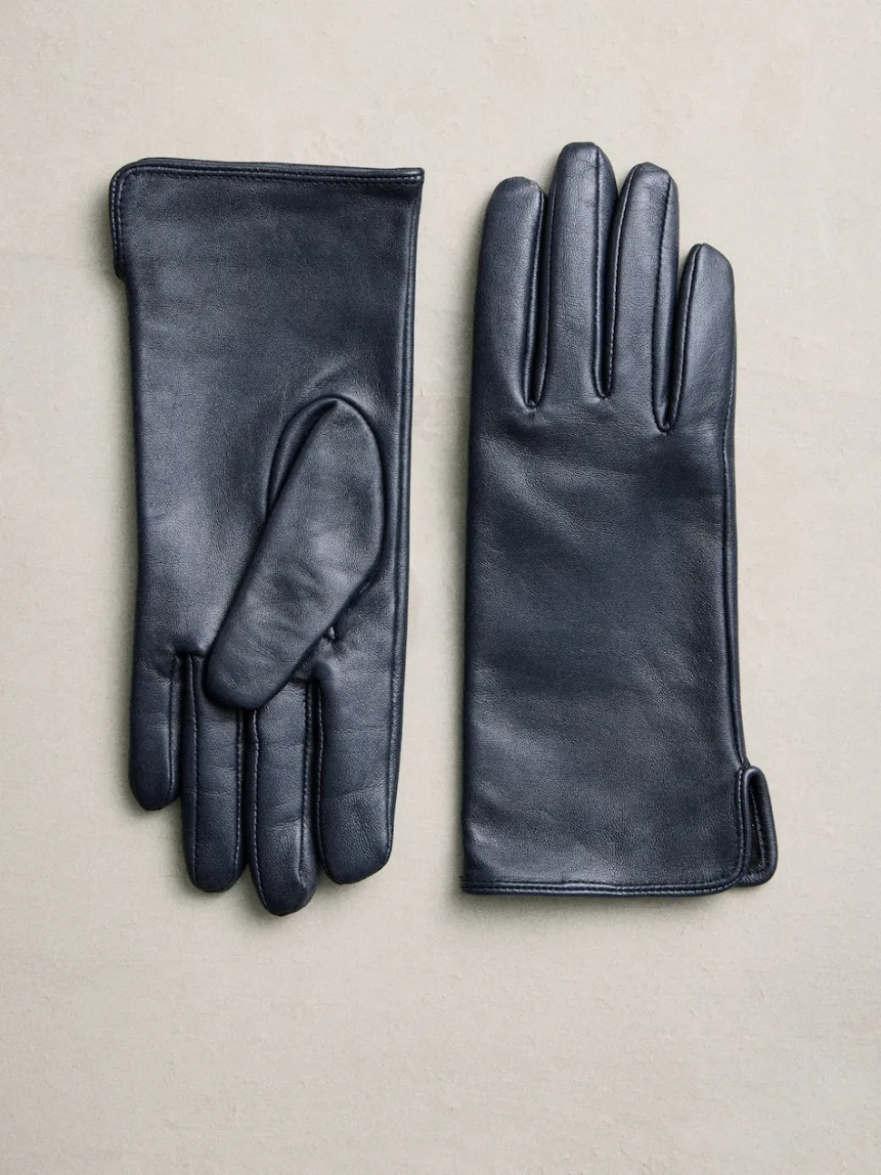 marine - Gants en cuir