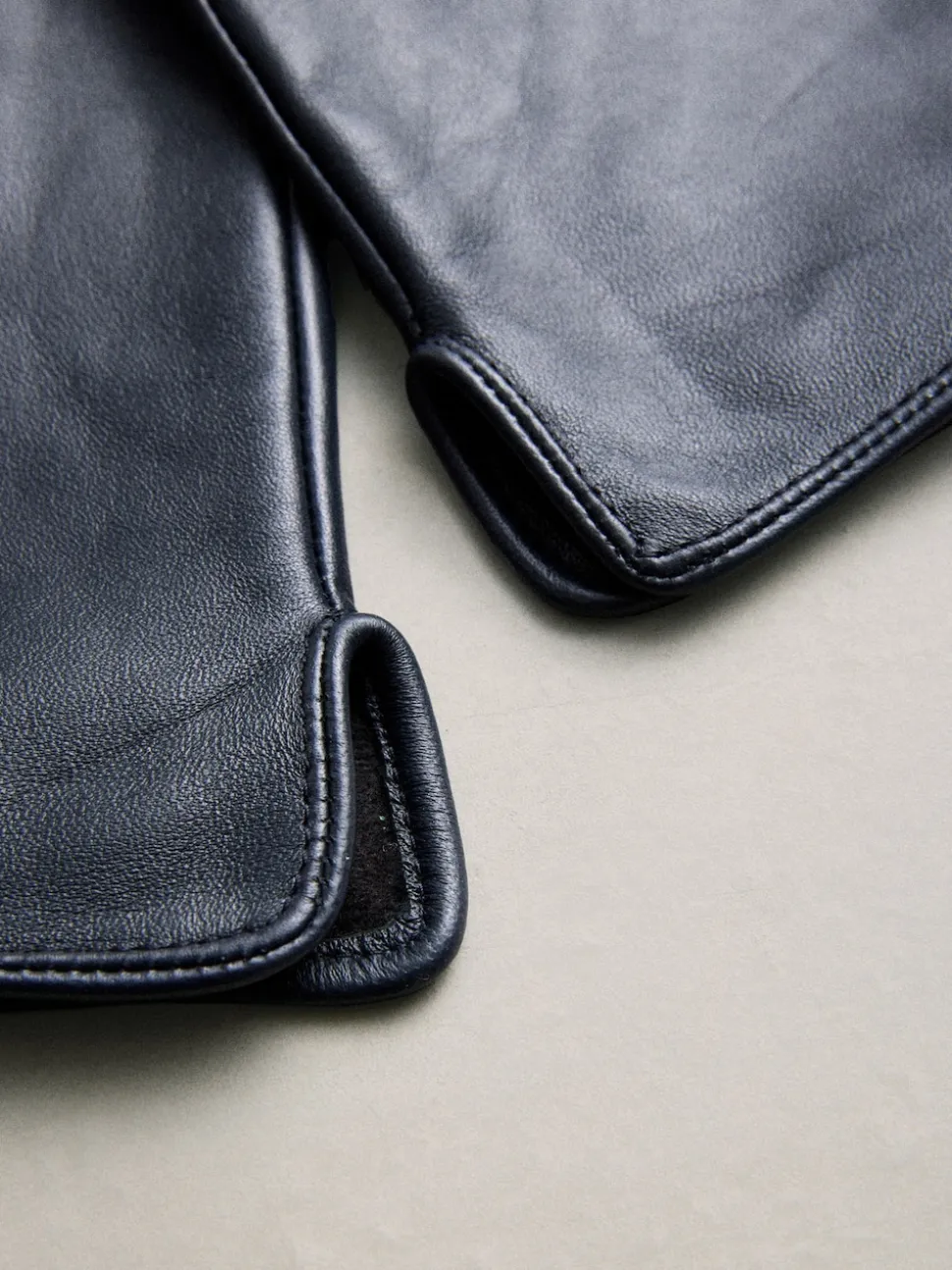 marine - Gants en cuir