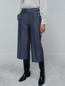 marine - Jupes-culottes aspect Denim