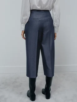 marine - Jupes-culottes aspect Denim